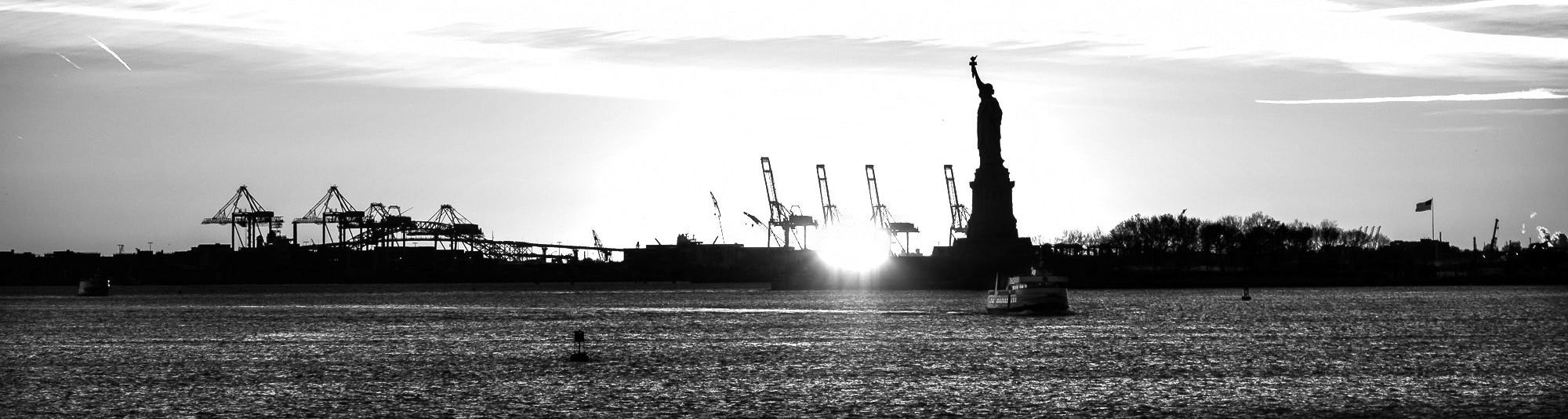 The Statue Of Liberty At Sunset New York Travel Photography 2000 web BW